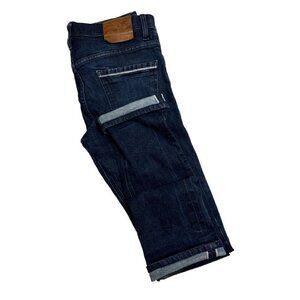 People For Peace Skinny Stretch Selvedge Jeans 32X36 Blue Made In USA